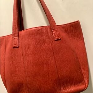 Vintage Talbots Red Pebbled Leather Tote